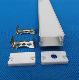 Free Shipping LED Aluminium profile channel with PC Cover End Caps and Mounting Clips for LED Strip 2m/pcs 40m/lot