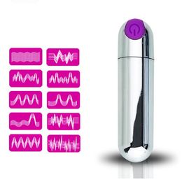 10 Speed USB Rechargeable G-spot Massager Mini Bullet Vibrator Strong Vibration Waterproof Sex Toys for Women