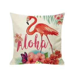 2020 Colorful Birds Leaf Pillow Cover Cartoon Flamingo Style Pillow Case Cute Animal Printing Cushion Cover Kids Gift