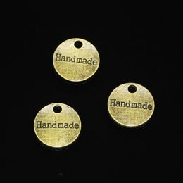 99pcs Zinc Alloy Charms Antique Bronze Plated handmade hand made Charms for Jewellery Making DIY Handmade Pendants 14mm