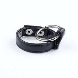 Bondage Adjustable Male Strong PU Leather Chastity Belt Restraints Submission Ring Slave #R87