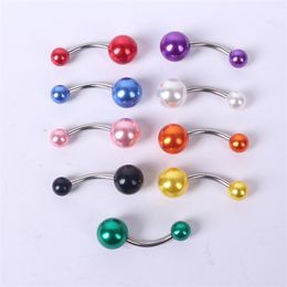 Body Jewelry Piercings Stainless Steel Rhinestone Belly Rings Tongue Lip Piercing Nose Rings Mix Lots 30pcs/bag T1I309