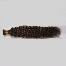 1g/pc 16" 20" 24" Pre Bonded Hair Extensions I Tip Kinky Curly Fusion Hair I Tip Stick Keratin Double Drawn Remy Hair Extension
