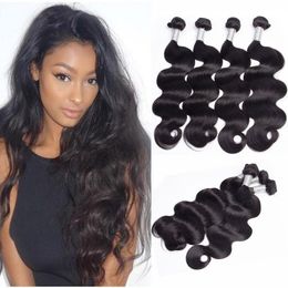 raw kinky curly hair Canada - Raw Indian Human Hair Bundles Body Loose Deep Natural Wave Kinky Curly Hair Weaves Double Weft Hair Extensions