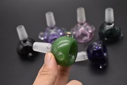 wholesale thick Smoking Glass Bowl Tobacco And Herb Dry Bowl Slide For Glass Bong And Pipes 14mm Male Joint Bowl factory price