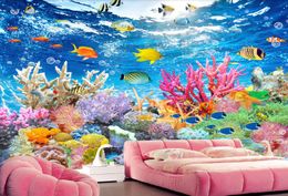 Creative Retro 3D Custom HD underwater world Wall Murals For Living Room Bedroom Decoration Home Office Hotel Photo Wallpaper