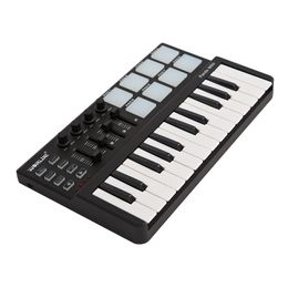 -Worlde Panda Mini Portátil Mini 25-Key USB Midi Teclado Piano e Drum Pad MIDI Controlador Musical Instrumentos Musicais