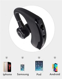 Handsfree negócios sem fio Bluetooth Headset Com Mic Voice Control Headphone fone de ouvido estéreo para iPhone Adroid unidade Conecte Com 2 Phones