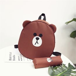 Cute Animal Bear Backpack Kids School Bags For Teenage Girls Boys Cartoon Shoulders Bags Children Backpacks Kindergarten Bear Baby Bag