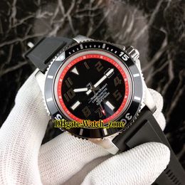 Cheap New Diver II A1736402 Black/Red Dial Automatic Mens Watch Rotate Bezel Silver Case Rubber Strap Gents Quality Watches Watch_zone