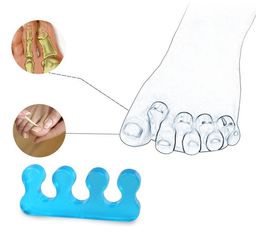 New Toe Straightener Finger seperater toe separator hallux valgus corrector finger toe manicure tool SEBS three holes finger divider