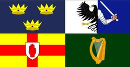Ireland Four Provinces Flag 3ft x 5ft Polyester Banner Flying 150* 90cm Custom flag outdoor