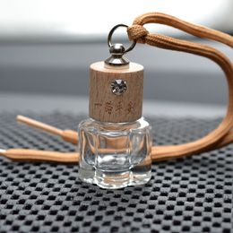 5ml Empty Glass Bottle For Car Perfume Essential Oils Hanging Pendant Ornament Car-styling Accessories FAST SHIPPING F1691