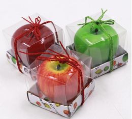 Apple Shaped Fruit Candles Candle Scented Bougie Festival Atmosphere Romantic Party Decoration Christmas Eve New Year Decor Free shipping