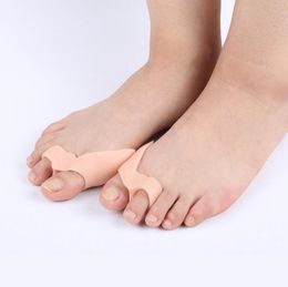 Toe Silicone Separators Big Toe Second Toe Gel Set Thumb Valgus Relief Pain Corrector Bunion Protector LX1144