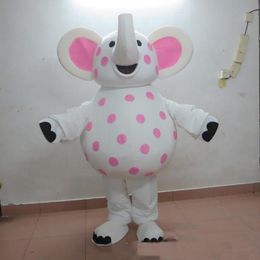 High 2018 Quality the Spotted Elephant Cartoon Mascot Costume Adult to Wear for Christmas