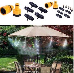 10pcs Sprinkler Outdoor Garden Watering System Water Kits Misting Cooling Automatic Micro Drip Irrigation System 10m