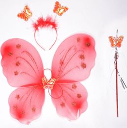 Hallowen Butterfly Fairy Wings Magic Wand Headband For Children Free Shipping