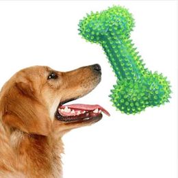 Dog Toy Pet Dog Chew Squeak Toy for Large Dog Interactive Bone Teeth Cleaning Rubber Elasticity Puppy