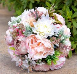 Eternal angel wedding gifts, European style peony bride bouquet, holiday products