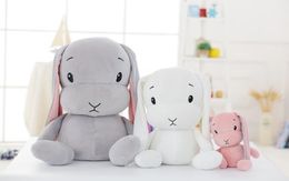 Cute Lucky Rabbit Dolls Plush Toys Soft Stuffed Animal Bunny Baby Kids Gift 25cm 50cm 70cm pink white grey