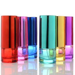 20 ML Pillar Colourful Glass Spray Perfume Bottles Atomizer Empty Refillable Perfume Glass Bottle For Women LX1211