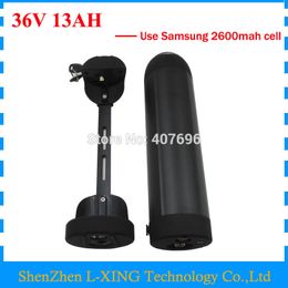 Free customs fee 36V 13AH Electric Bike battery 500W 36V 13AH battery 36V bottle battery use samsung 2600mah cell 2A Charger