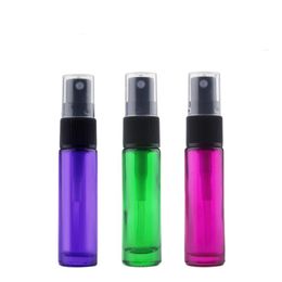 Thick 10ml Colourful Travel Glass Small Empty Aromatic Fragrance Fine Mist Spray Perfume Refillable Bottle LX3199