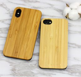 Newest Design Real Bamboo Wooden Case For Iphone X 8 7 plus 6 6s Cover Customized OEM Wood Hard Case For Samsung Galaxy S8 S9 PLUS Note 8 S7