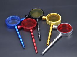 Metal Aluminium pipe magnifier type portable small bamboo rod metal pipe pipe tobacco smoke man