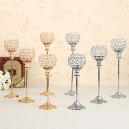 Vincidern Kristall Metall Kerze Teelichthalter Stand Kerzenständer Kandelaber Hochzeit Tischdekoration Kandelaber Holiday Home Decor