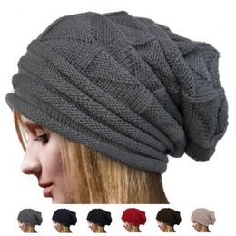 Newest Hot Men Women Knit Oversize Baggy Slouchy Beanie Warm Winter Hat Ski Chic Cap Skull Fresh Fashion Autumn Girl d3