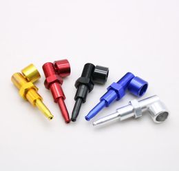 Portable metal pipe, creative short mouth screw pipe, aluminum filter cigarette holder