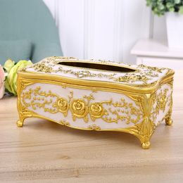 Acrylic Tissue Box Universal Luxury European Paper Rack Office Table Accessories Home Office el Car Facial Case Holder Home Dec2987