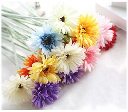 Silk Transvaal Daisy 23 Colours 55 cm Barberton Daisy Artificial Flower Sun Flower For Wedding Decoration Home Decoration