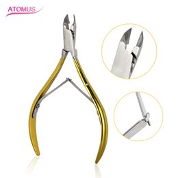 Gold Cuticle Scissors Nipper Cutter for Remover Cleaner Dead Skin Nail Art Clipper Trimmer Dead Skin Scissor