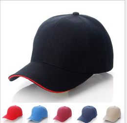 Hot Unisex Plain Baseball Cap Ball Solid Blank Visor Adjustable Hats Solid Sports Visor Sun Golf Ball Hat free shipping