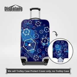 3D Printing Geometric Travel Luggage Protective Cover For 18 20 22 24 26 28 30 Inch Trunk Geometry Patterns Case On Suitcase Dust Rain Cover