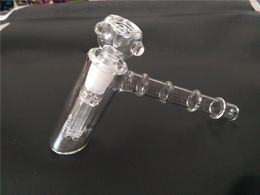 HOT Glass Bongs Water Pipes hammer 6 Arm perc percolator bubbler recycle Glass oil Rigs Bongs water pipes 18mm ash catcher bong with bowl