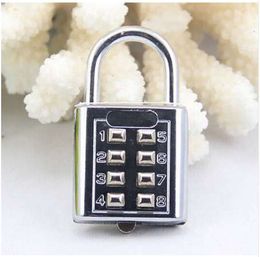 1PCS High Quality Silver Number Luggage Travel Code Lock Travel Accessories New Style 4 Digit Push Button Combination Padlock
