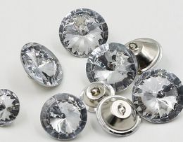 Clear 20MM 25MM 30MM Satellite Crystal Glass Buttons Sofa Buttons Sewing Button Upholstery Buttons Shinning