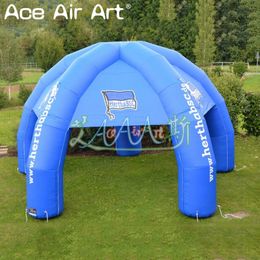 Custom Multi Size Blue Inflatable Spider Legs Half Dome Tent with Tarpaulin Can Add Logo for Event Advertising Party On Sale