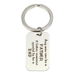 Key Chains any man can be a father it takes someone special be a DAD Stainless Steel Tag Papa Father Men Family Gifts