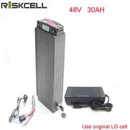 Lithium ion Akku 48V 30AH Ebike Battery Rear Rack Battery 48V 1000w bafang motor with Tail lights For LG cell