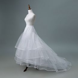 New White Bridal Petticoats Long Wedding Accessories Bridal Petticoast Elastic Waist High Quality Cheap Free Shipping
