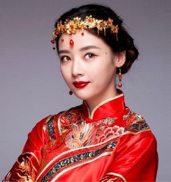 Jóia chinesa Estilo Tiara Headpieces Partido antiga nupcial do casamento Coroas Cabelo Moda Classic Acessórios Vintage Pageant Headband Crysta