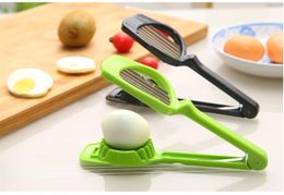 Mushroom Tomato Egg Slicer Multi Function Kitchen Tool Black Green Color Thickening Plastic Simple Manual Eggs Cutter 5bk ff