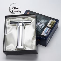 Aluminium T-Pollen Presser 5.7 Inch Smoke Tool with Gift Packing Box Length=145mm Dia=17mm Silver Colour Smoking Pipes