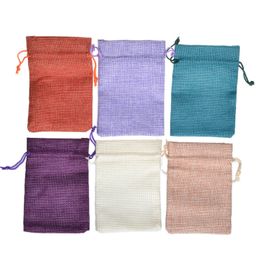 Colourful Storage Packing Linen Bag Smoking Pipe Herb Grinder Accessories Portable Multiple Uses Package DHL