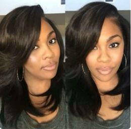 Pre Plucked Short Bob Full Lace Human Hair Wigs For Black Women double drawn thick Wet Wavy frontal Front Wig With Baby Hairs Bleached Knots 150%density